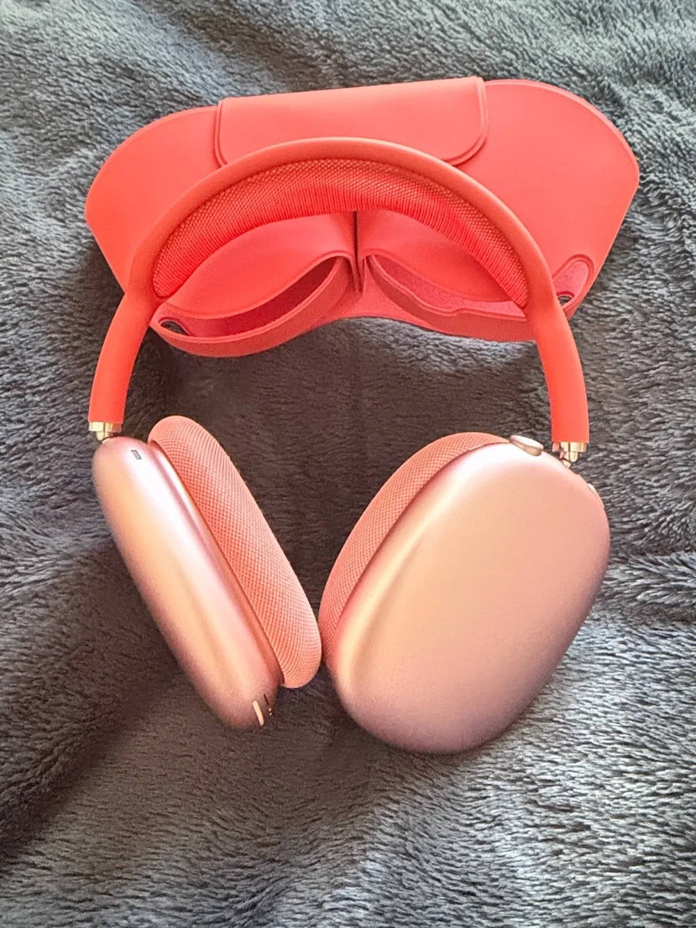 Apple Over-Ear Headphones Pink and Red